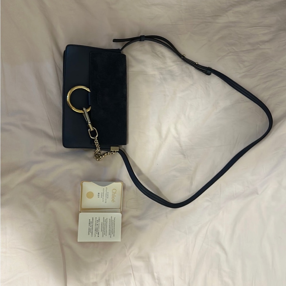 Chloe Faye Small Suede/Leather Shoulder Bag
